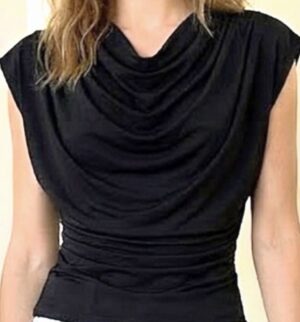 "Empire" Fold Front Draped Top