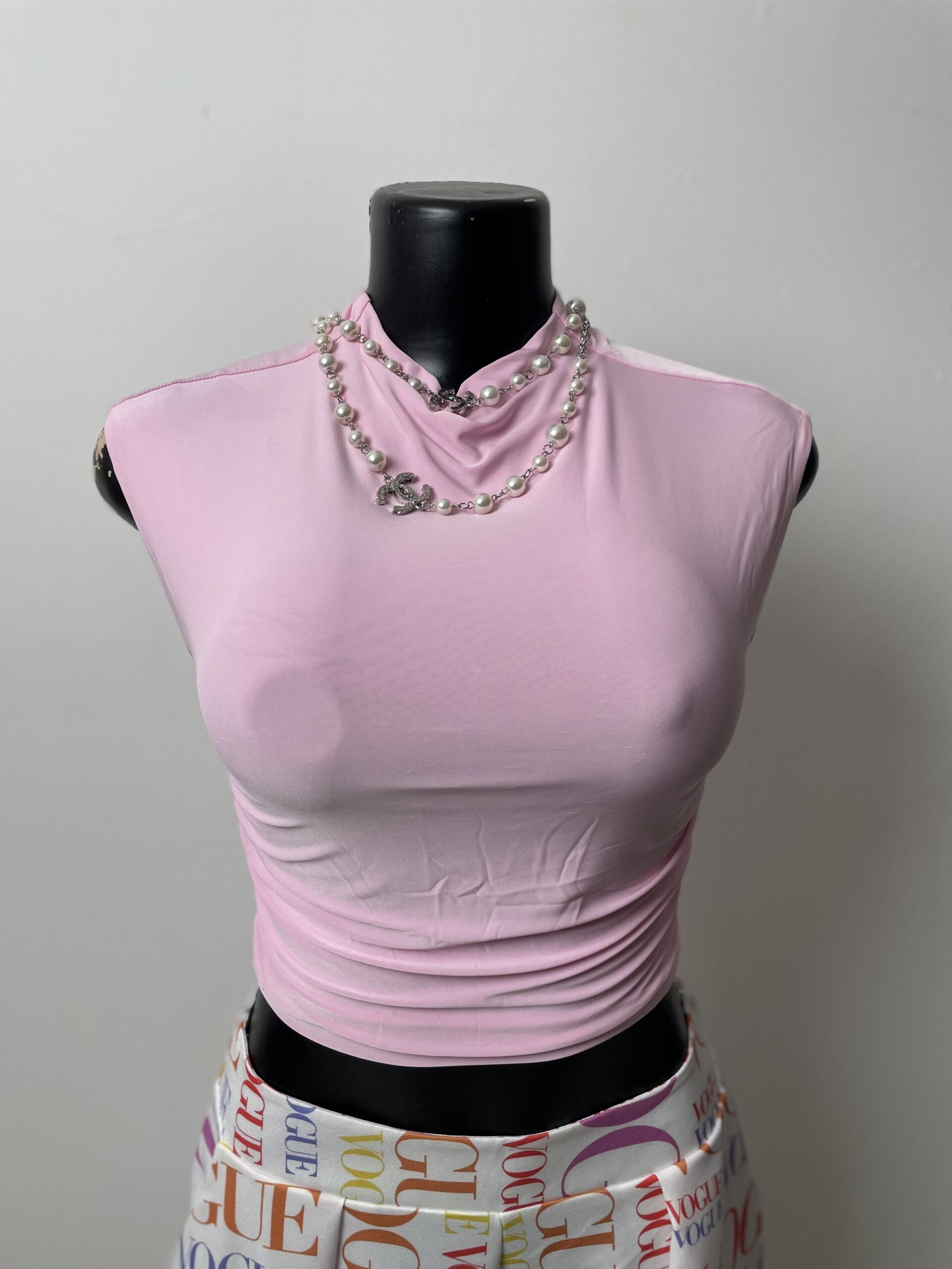 Versatile Draped Cowl-Neck Crop Top - Image 2