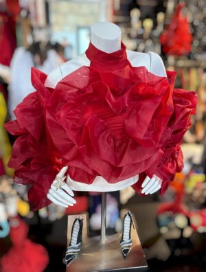Ruffle Drama Cold Shoulder Top