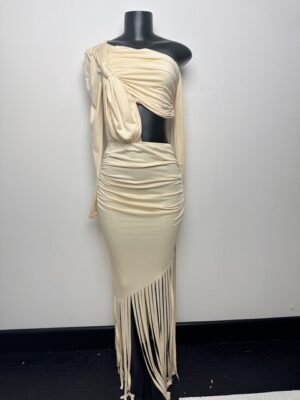 Seraphina One-Shoulder Fringe Maxi Dress