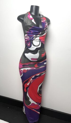 Abstract Expressionist Drape Dress