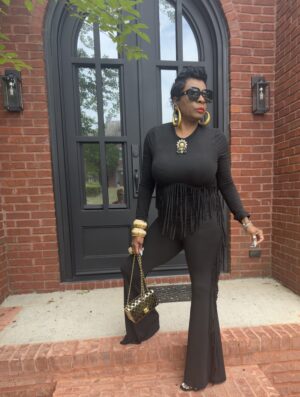 Midnight Motion Ribbed Fringe Set