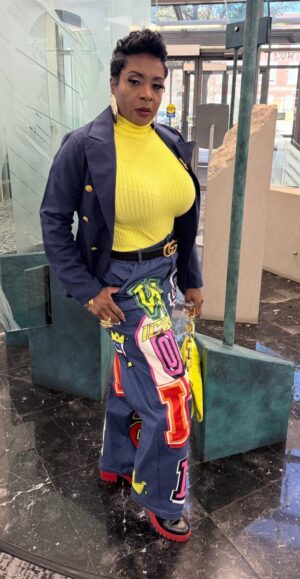 Bold Graphic Denim Statement Jeans