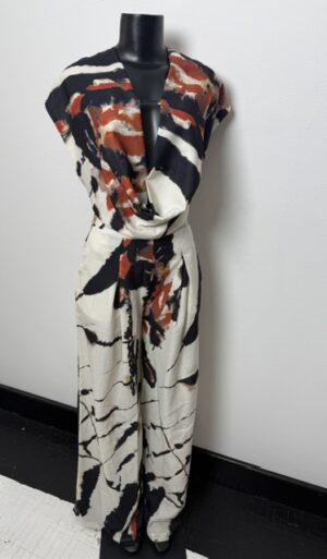 Havana Heat Abstract Print Plunge 2-Piece Set
