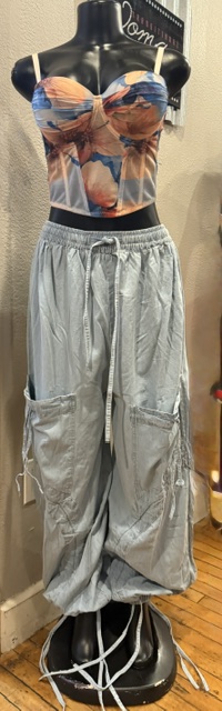 Chambray Soft-Denim Utility Jogger (One size fits most)