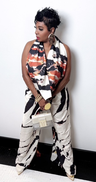Havana Heat Abstract Print Plunge 2-Piece Set - Image 3
